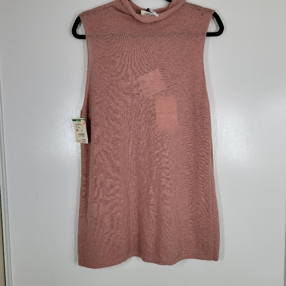 Marina Rinaldi Alpaca Blend Mock Neck Sleeveless Top Large Vintage - Picture 9 of 17